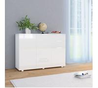 ""SALE 2026"" Armoire/Cabinet à tiroirs Blanc - Buffet Blanc brillant 107x35x80,5cm PRO410931348