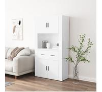 ""SALE 2026"" Armoire/Cabinet à tiroirs Blanc - Buffet haut Blanc Bois d'ingénierie PRO656997013
