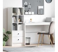 ""SALE 2026"" Armoire/Cabinet à tiroirs Blanc - Bureau avec rangement avec tiroir 2 pcs Blanc Bois d'ingénierie PRO236779399
