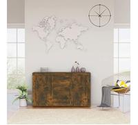 ""SALE 2026"" Armoire/Cabinet à tiroirs Brun - Buffet Chêne fumé 120x36x69cm - bois d'ingénierie PRO307068896