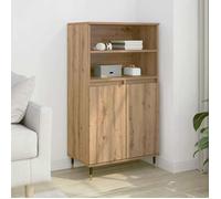 ""SALE 2026"" Armoire/Cabinet à tiroirs Brun - Buffet haut chêne artisanal 60x36x110cm - bois d'ingénierie PRO646896284