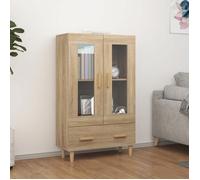""SALE 2026"" Armoire/Cabinet à tiroirs Brun - Buffet haut Chêne sonoma 70x31x115cm - bois d'ingénierie PRO635104238