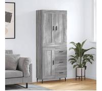 ""SALE 2026"" Armoire/Cabinet à tiroirs Gris - Buffet haut Sonoma gris 69,5x34x180cm - bois d'ingénierie PRO269999512