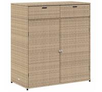 ""SALE 2026""Armoire de rangement jardin - Coffre de rangement extérieur beige 105x55x113cm - Résine tressée 21.4 Kg 1692146
