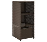 ""SALE 2026""Armoire de rangement jardin - Coffre de rangement extérieur marron 50x55x115cm - Résine tressée 12.6 Kg 8755604