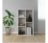 ""SALE 2026"" Armoire étagère magazine Blanc - Bibliothèque/Buffet Blanc 50x25x80cm - Bois d’ingénierie PRO631542557