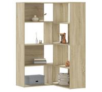 ""SALE 2026"" Armoire étagère magazine Brun - Bibliothèque d'angle à 4 niveaux chêne sonoma bois d'ingénierie PRO937849766