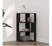 ""SALE 2026"" Armoire étagère magazine Noir - Bibliothèque d'angle Chêne noir 50x50x102cm PRO580465838
