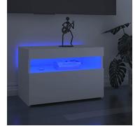 ""SALE 2026"" Armoire TV moderne Blanc - Meuble TV avec lumières LED blanc 60x35x40cm PRO677264693
