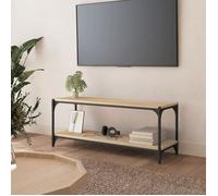 ""SALE 2026"" Armoire TV moderne Brun - Meuble TV Chêne sonoma 100x33x41cm - bois d'ingénierie et acier PRO653641207
