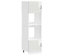 ""SALE 2026""Armoires de four/buffet pour cuisine - WINWIN - 2 pièces ""Lucca"" - bois d'ingénierie blanc brillant 55.2 Kg 2628327