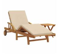 ""SALE 2026""Bains de soleil - WINWIN - Transat - lot de 2 - Beige 40x40x40cm - bois d'acacia massif,40x40x40cm 27.2 Kg 2959041
