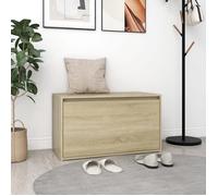 ""SALE 2026"" Banc à chaussures Brun - Banc d'entrée 80x40x45cm Chêne sonoma Bois d'ingénierie PRO745398280
