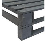 ""Sale 2026"" Banc d'angle palette de jardin - BURKE - Banquette balcon - bois gris BB591