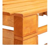 ""Sale 2026"" Banc d'angle palette de jardin - BURKE - Banquette balcon - bois marron miel BB605