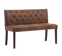 ""SALE 2026""Banc de Couloir classique Brun - Banc 120cm Marron Similicuir daim 14 Kg 378602