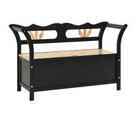 ""SALE 2026""Banc de Couloir - WINWIN - Banc Entrée Bout de Lit - Noir 107x45x75,5cm - bois de sapin solide 15.3 Kg 6299808