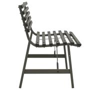 ""Sale 2026"" Banc de jardin - BURKE - Banquette balcon - 110 cm - Acier Noir BB317