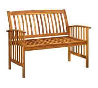 ""Sale 2026"" Banc de jardin - BURKE - Banquette balcon - avec coussin - 119 cm - Bois solide d'acacia BB286
