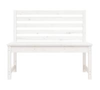 ""Sale 2026"" Banc de jardin - BURKE - Banquette balcon - blanc 109 cm - bois massif de pin BB664