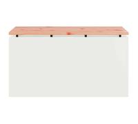 ""Sale 2026"" Banc de jardin - BURKE - Banquette balcon - Blanc 80x40x43 cm - Acier BB771