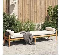 ""SALE 2026"" Banc de jardin Noir - Banc de jardin avec coussin noir résine tressée acacia PRO320769736