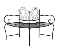 ""Sale 2026"" Banc tour d'arbre 150 cm Noir Acier BB4