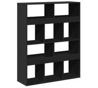 ""SALE 2026""Bibliothèque - Colonne/Cloison de séparation pour livres - noir 100x33x125,5cm - bois d'ingénierie 38.6 Kg 9800342