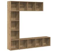 ""SALE 2026""Bibliothèque - Colonne/Meuble Étagère de rangement pour livres -s 3 pcs chêne artisanal - bois d'ingénierie 54.8 Kg 86807