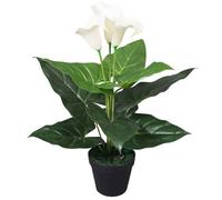 ""SALE 2026"" Blanc - Plante artificielle avec pot Lis Calla 45cm Blanc PRO969686393
