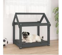 ""SALE 2026"" Boîte de rangement de jardin Gris - Lit pour chien Gris 71x55x70cm - bois de pin solide PRO457636179