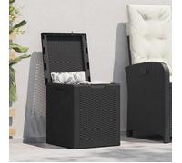 ""SALE 2026"" Boîte de rangement de jardin Noir - Boîte de rangement de jardin 90 L Noir PP Rotin PRO546507830
