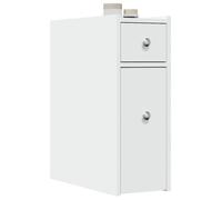 ""SALE 2026"" Buffet bahut Blanc - Armoire de salle de bain étroite avec roulettes blanc PRO992066767