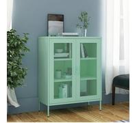 ""SALE 2026"" Buffet bahut Vert - Armoire de rangement Vert menthe 80x35x101 5cm Acier PRO370075807