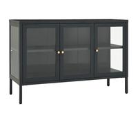 ""SALE 2026""Buffet de cuisine - Placard vaisselier - WINWIN - Cabinet bahut Anthracite 105x35x70cm Acier et verre 27.56 Kg 5322583