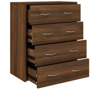 ""SALE 2026""Buffet de cuisine - Placard vaisselier - WINWIN - Cabinet bahut avec 4 tiroirs 60x30 5x71cm Chêne marron 17.35 Kg 5249102
