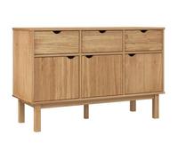 ""SALE 2026""Buffet de cuisine - Placard vaisselier - WINWIN - Cabinet bahut OTTA 114x43x73,5cm Bois massif de pin 29 Kg 9466921