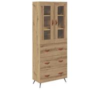 ""SALE 2026""Buffet de cuisine stable - Placard Cabinet bahut Beige - Buffet avec étagère 2 pcs Chêne artisanal Bois d'ingénierie 53.4