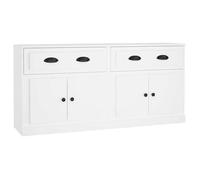 ""SALE 2026""Buffet de cuisine stable - Placard Cabinet bahut Blanc - Buffets 2 pcs blanc bois d'ingénierie 51.04 Kg 224920