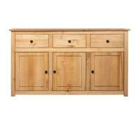 ""SALE 2026""Buffet de cuisine stable - Placard Cabinet bahut Brun - Buffet 135x40x80cm Pin solide Assortiment Panama 29 Kg 127316