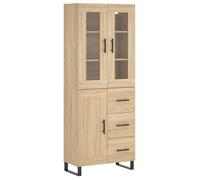 ""SALE 2026""Buffet haut - Armoire haute vitrine - WINWIN - Chêne sonoma 69,5x34x180cm - bois d'ingénierie 57.54 Kg 9986276