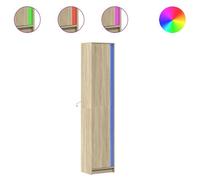 ""SALE 2026""Buffet haut - Armoire haute vitrine - WINWIN - LED chêne sonoma 41,5x32,5x200cm - bois d’ingénierie 37.06 Kg 5459352