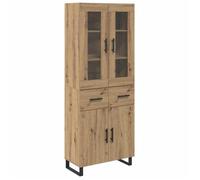 ""SALE 2026""Buffet haut,Haut Armoire - Placard vaisselier - WINWIN - 2 pcs Chêne artisanal Bois - Aggloméré et Verre 54.44 Kg 2670505