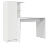 ""SALE 2026""Bureau avec rangement avec porte 2 pcs - Placard vaisselier - WINWIN - Cabinet bahut Blanc - bois d'ingénierie 41.05 Kg 6