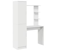 ""SALE 2026""Bureau avec rangement avec porte 2 pcs - Placard vaisselier - WINWIN - Cabinet bahut Blanc - bois d'ingénierie 46.95 Kg 5
