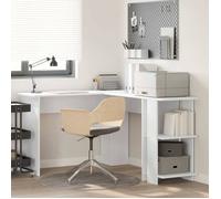 ""SALE 2026"" Bureau moderne, compact Blanc - Bureau d'angle avec rangement Blanc 140x113.5x75cm PRO623306555