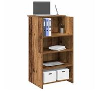 ""SALE 2026"" Bureau moderne, compact Brun - Bureau de réception vieux bois 55x50x103,5cm - bois d'ingénierie PRO437154211