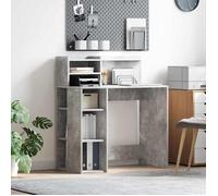 ""SALE 2026"" Bureau moderne, compact Gris - Bureau avec rangement Gris béton 90x48x101,5cm PRO296472598
