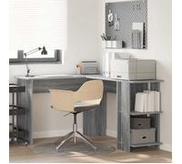""SALE 2026"" Bureau moderne, compact Gris - Bureau d'angle avec rangement Gris Sonoma 140x113.5x75cm PRO297171417