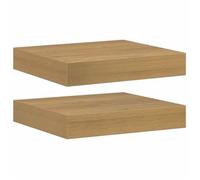""SALE 2026""Cabinet élégante/Étagère flottantes Marron - Étagère Murale 2 pcs Marron 23x23,5x4cm Bois d'ingénierie 1.94 Kg 899851
